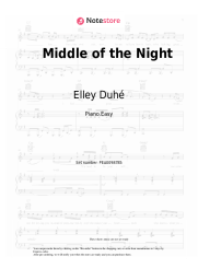 Sheet music, chords Elley Duhé - Middle of the Night