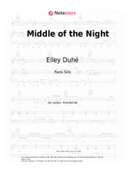 Sheet music, chords Elley Duhé - Middle of the Night