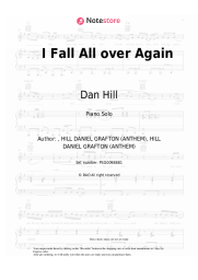 Sheet music, chords Dan Hill - I Fall All over Again