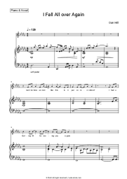 Sheet music, chords Dan Hill - I Fall All over Again