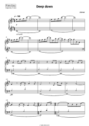 Sheet music, chords Aimer - Deep down