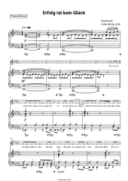 Sheet music, chords Kontra K - Erfolg ist kein Glück