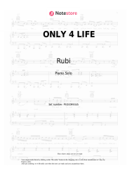 Sheet music, chords Rubi - ONLY 4 LIFE