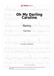 Sheet music, chords Ronny - Oh My Darling Caroline