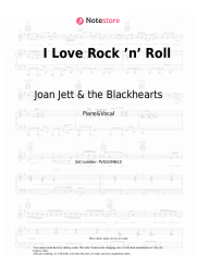 Sheet music, chords Joan Jett & the Blackhearts - I Love Rock ’n’ Roll