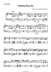 Sheet music, chords Dustin Lynch, MacKenzie Porter - Thinking 'Bout You