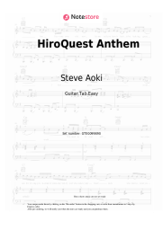 Sheet music, chords Steve Aoki - HiroQuest Anthem